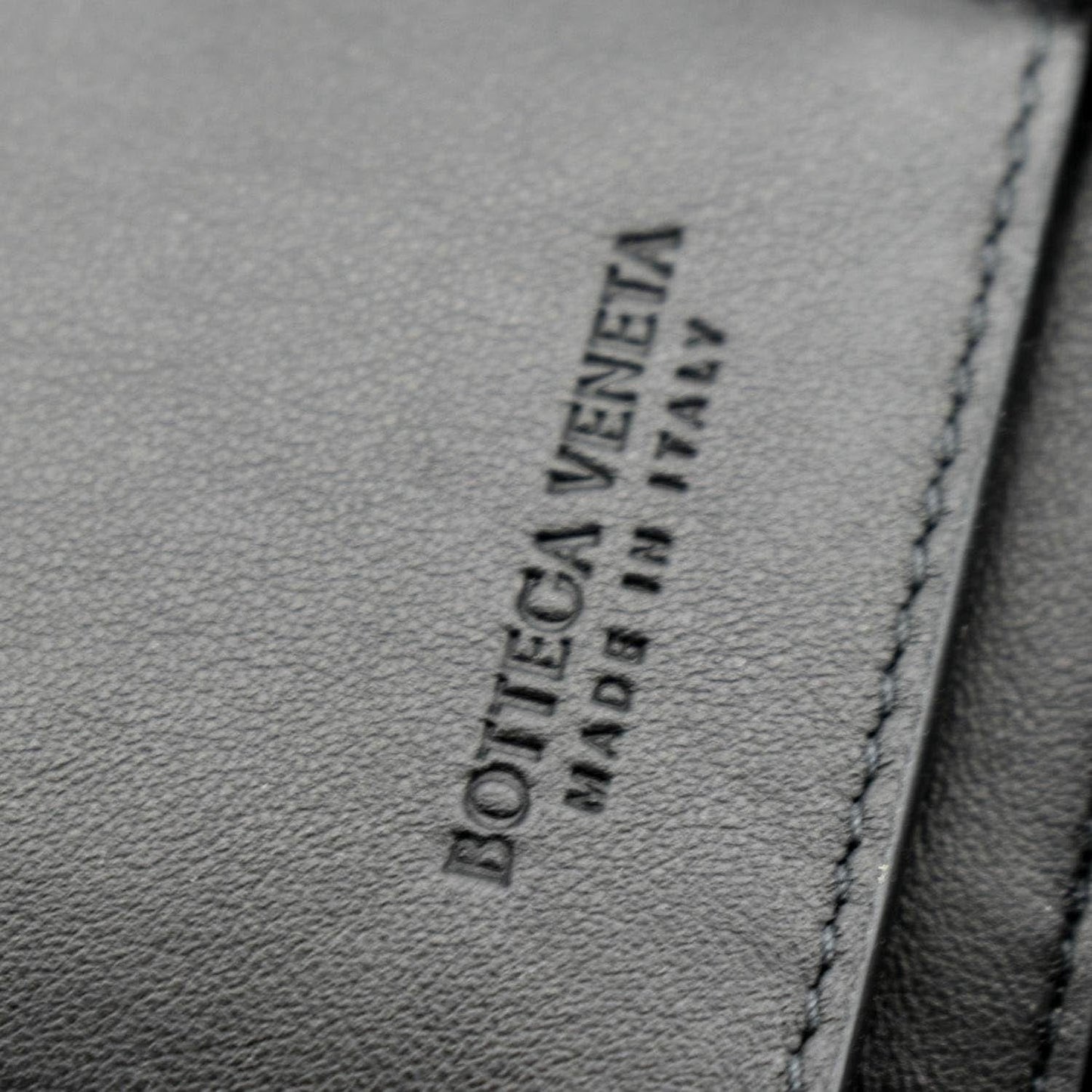 BOTTEGA VENETA Intrecciato Leather Long Wallet Black