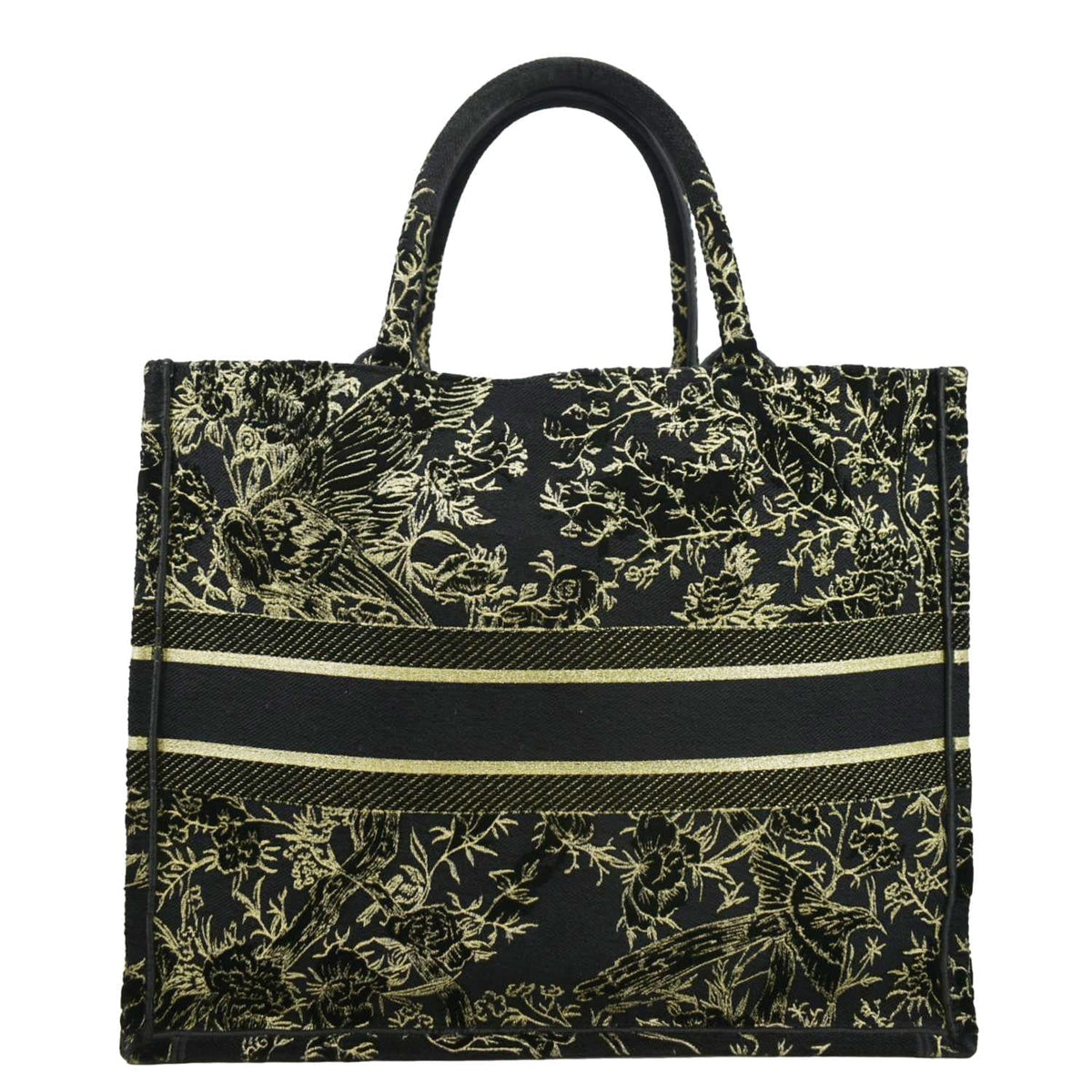 CHRISTIAN DIOR Large Book Oblique Embroidered Canvas Tote Bag Multicolor Rovelle Bags