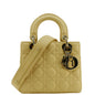 CHRISTIAN DIOR MY ABCDior Small Cannage Lambskin Leather Shoulder Bag Light Yellow Rovelle Bags