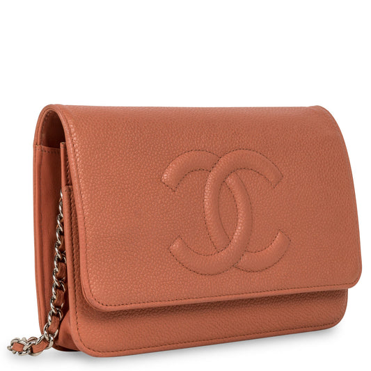 Chanel Wallet On Chain Caviar Silver Crossbody Rovelle Bags