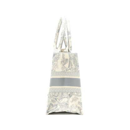 Dior Medium Book Tote Grey Toile De Jouy Embroidery Rovelle Bags