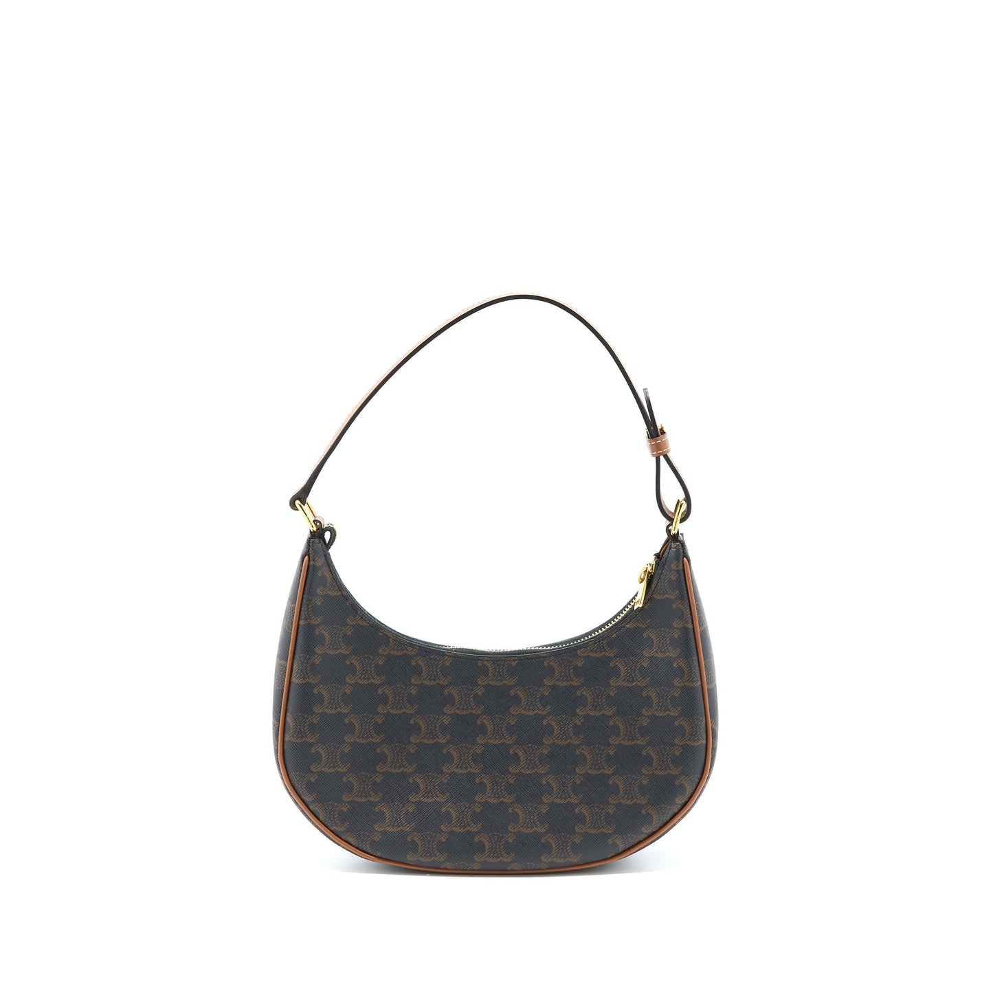 Celine Ava Purse in Triomphe Canvas/Calfskin Tan