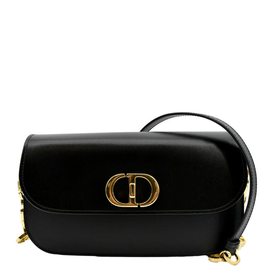 CHRISTIAN DIOR Montaigne Avenue Leather Shoulder Bag Black Rovelle Bags