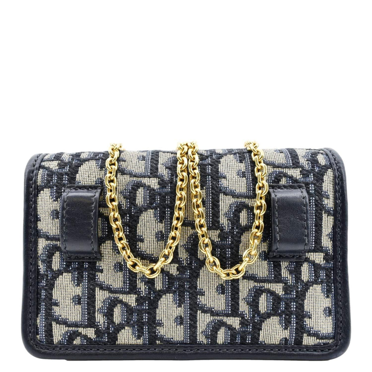 CHRISTIAN DIOR Montaigne Oblique Jacquard Pouch Navy Blue Rovelle Bags