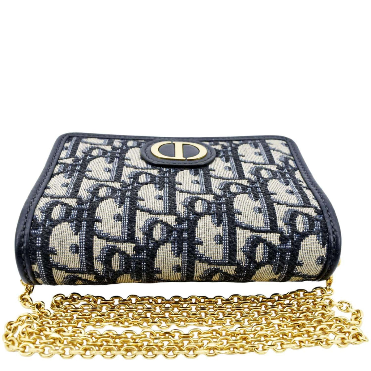 CHRISTIAN DIOR Montaigne Oblique Jacquard Pouch Navy Blue Rovelle Bags