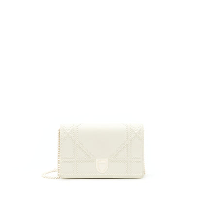 Dior Diorama Wallet On Chain White With White Hardware Rovelle Bags