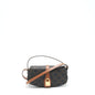 Celine Clutch On Strap In Triumphed Canvas/Calfskin Tan