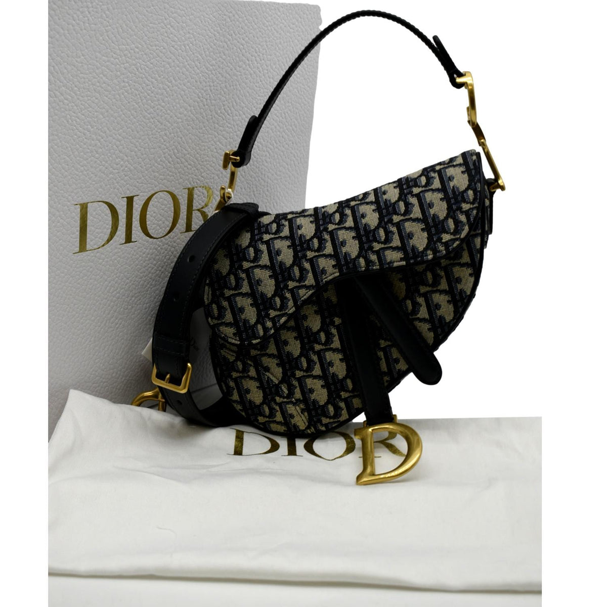 CHRISTIAN DIOR Saddle Mini Oblique Jacquard Crossbody Bag Multicolor Rovelle Bags