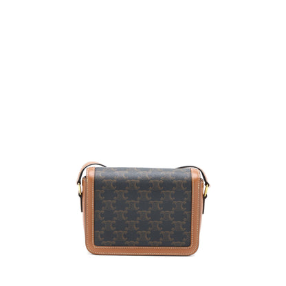 Celine Teen Triomphe Purse In Triomphe Canvas And Calfskin