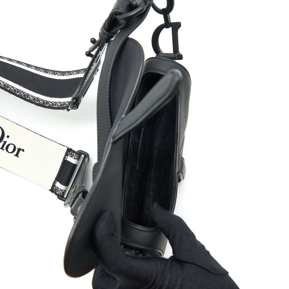 Dior Mini Saddle Calfskin So Black With An Extra Shoulder Strap Rovelle Bags