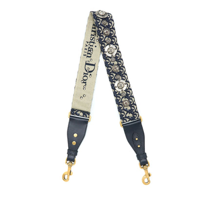 Dior Shoulder Strap Oblique Canvas/Calfskin Blue Brushed Rovelle Bags