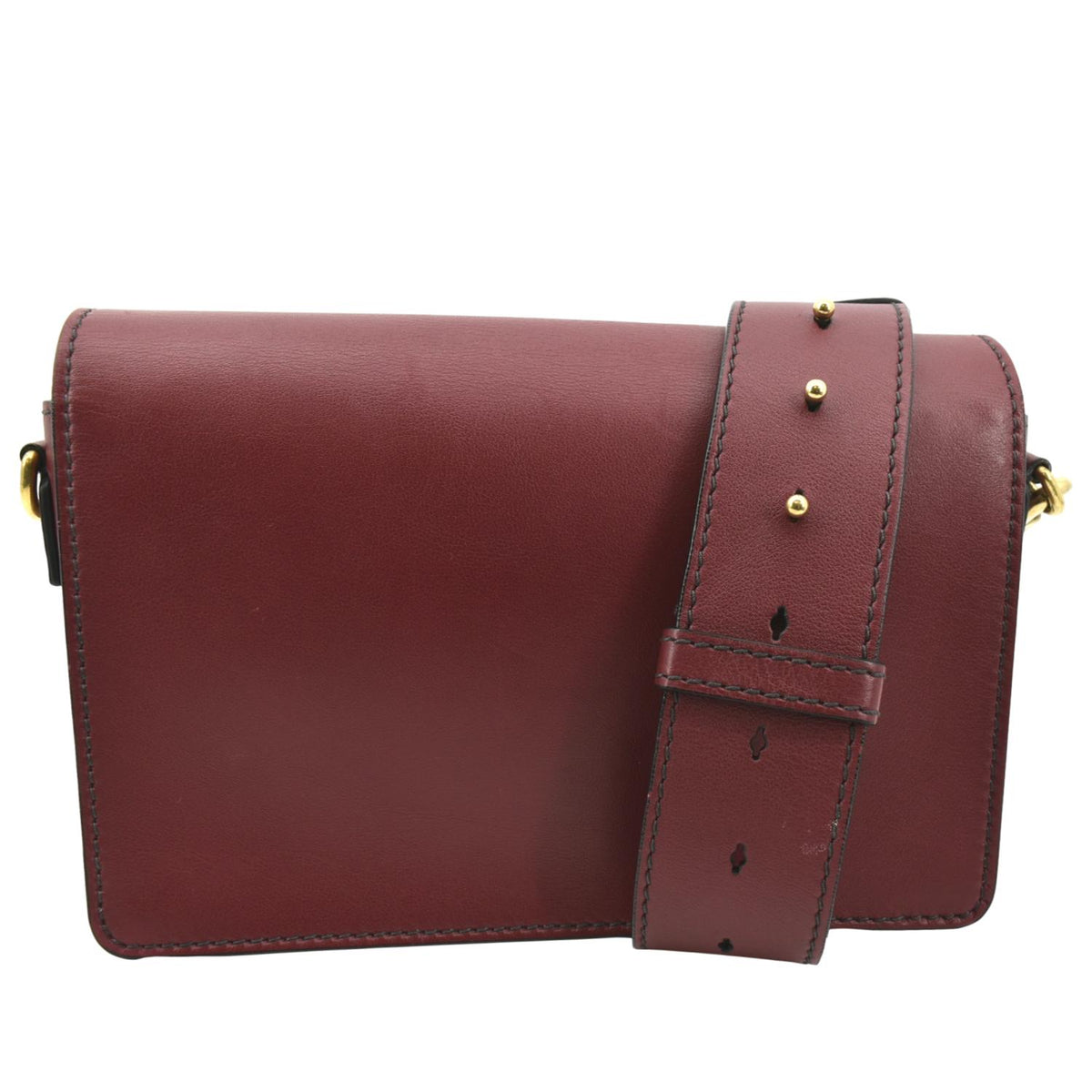 CHRISTIAN DIOR Dio(r)evolution Flap Calfskin Shoulder Bag Dark Red Rovelle Bags