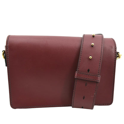 CHRISTIAN DIOR Dio(r)evolution Flap Calfskin Shoulder Bag Dark Red Rovelle Bags
