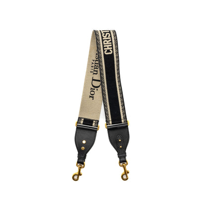 Dior shoulder strap oblique canvas black Rovelle Bags
