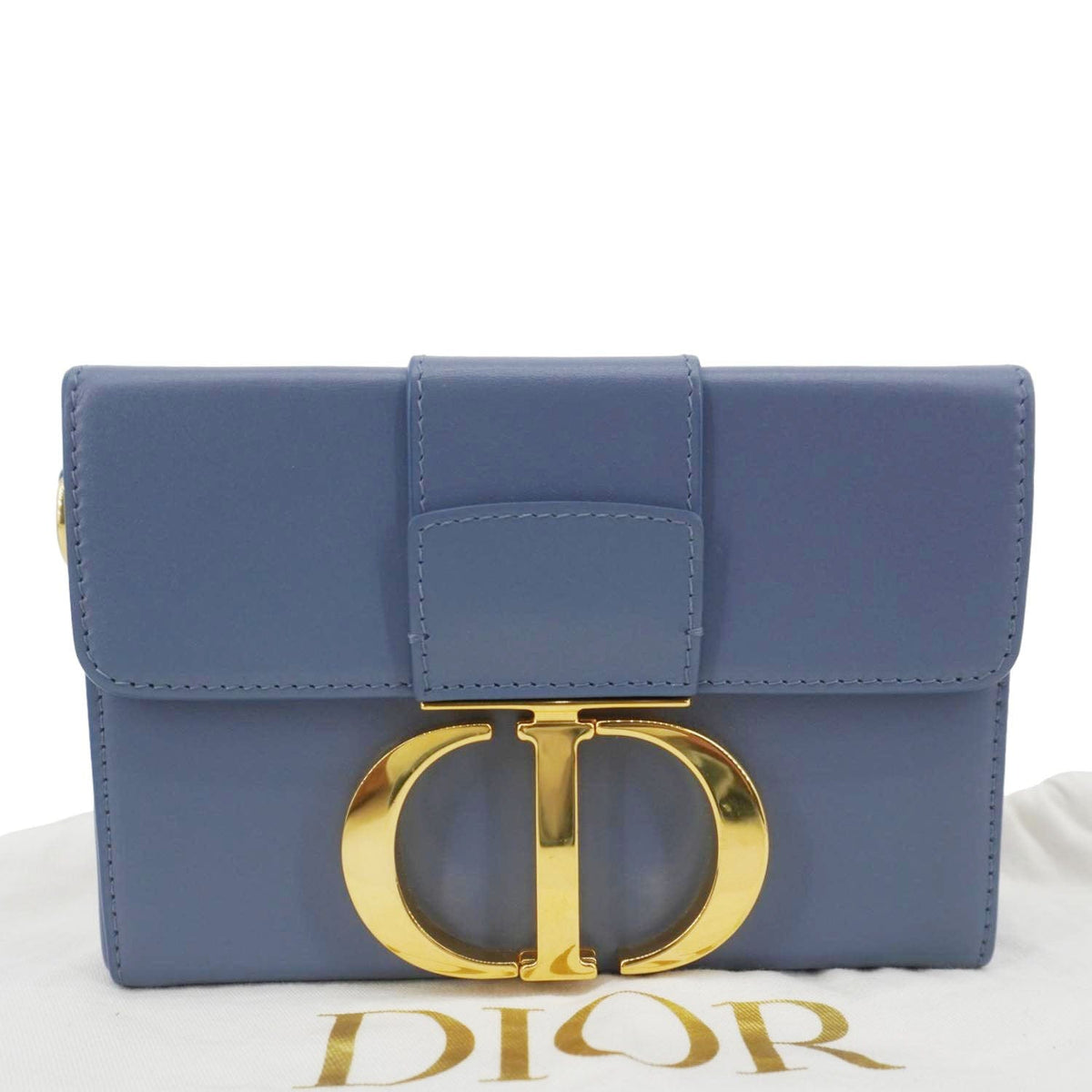 Christian Dior 30 Montaigne Flap Leather Crossbody Bag Blue Rovelle Bags