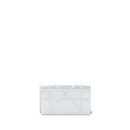 Dior Diorama Wallet on Chain Calfskin Silver Rovelle Bags