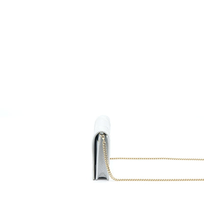 Dior Diorama Wallet on Chain Calfskin Silver Rovelle Bags