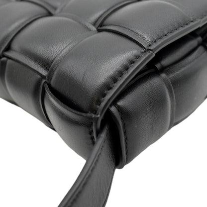 BOTTEGA VENETA Padded Cassette Leather Crossbody Bag Black