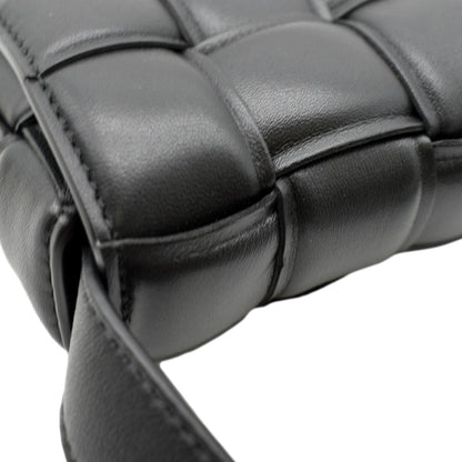 BOTTEGA VENETA Padded Cassette Leather Crossbody Bag Black