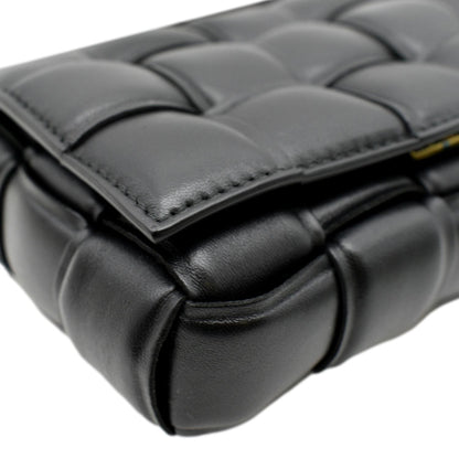 BOTTEGA VENETA Padded Cassette Leather Crossbody Bag Black