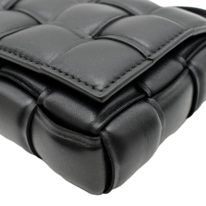 BOTTEGA VENETA Padded Cassette Leather Crossbody Bag Black