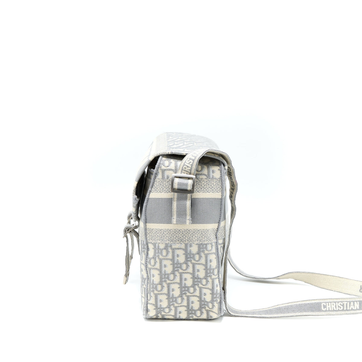 Dior Diorcamp Messenger Purse Oblique Embroidery Light Grey Rovelle Bags