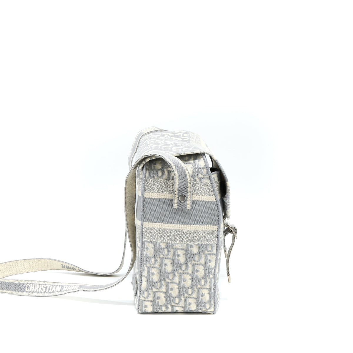 Dior Diorcamp Messenger Purse Oblique Embroidery Light Grey Rovelle Bags