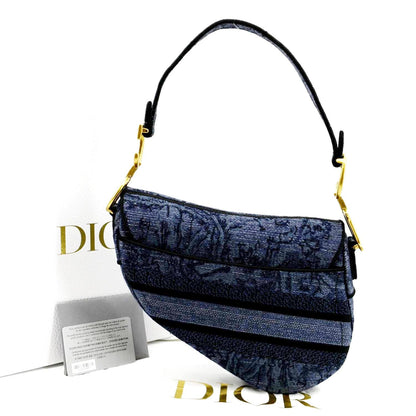 CHRISTIAN DIOR Saddle Denim Shoulder Bag Blue Rovelle Bags