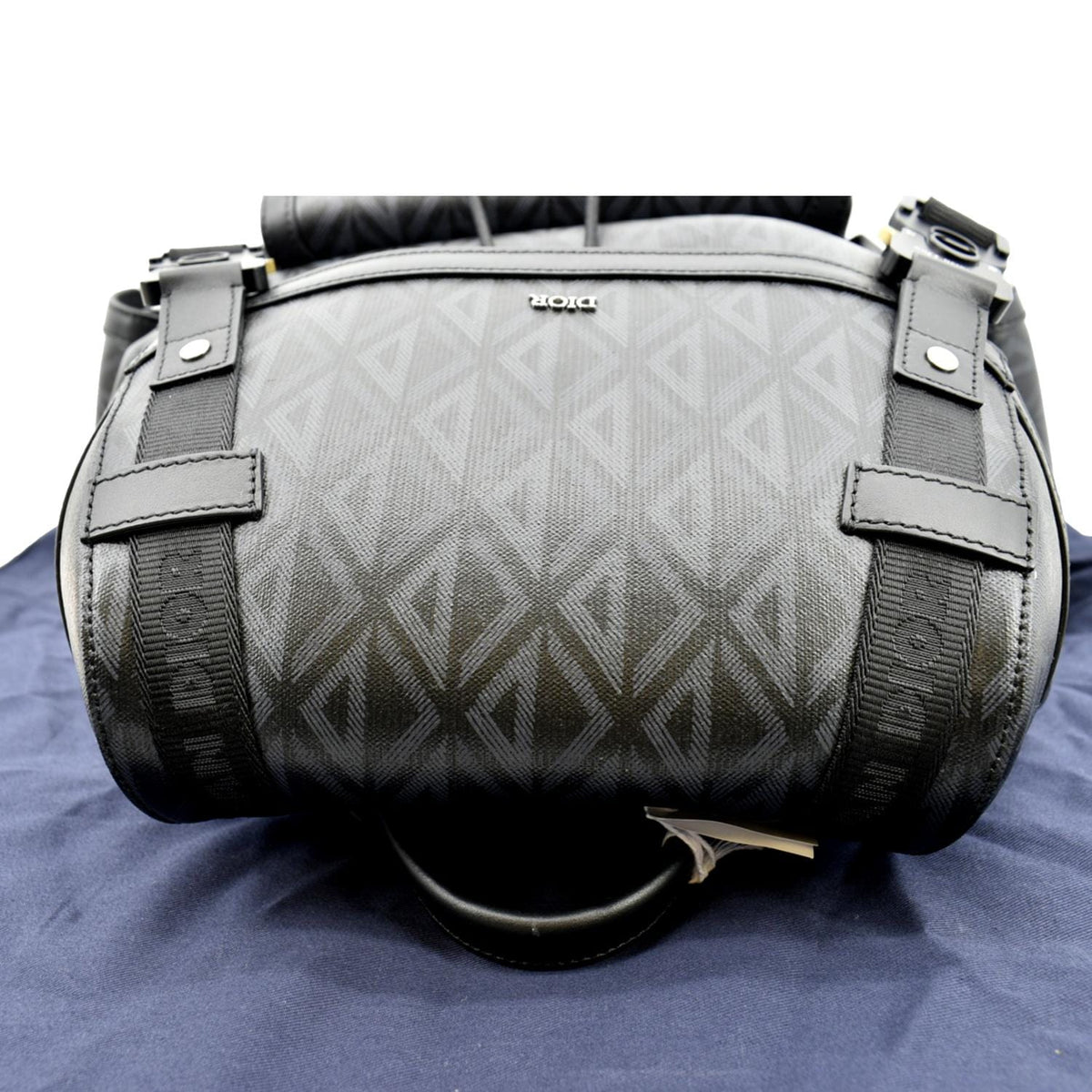 CHRISTIAN DIOR Hit The Road Diamond Canvas Backpack Black Rovelle Bags