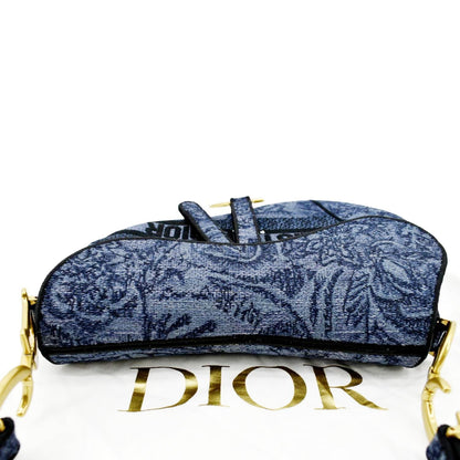 CHRISTIAN DIOR Saddle Denim Shoulder Bag Blue Rovelle Bags