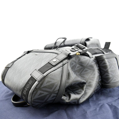 CHRISTIAN DIOR Hit The Road Diamond Canvas Backpack Black Rovelle Bags