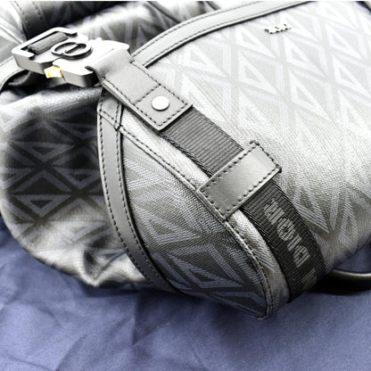 CHRISTIAN DIOR Hit The Road Diamond Canvas Backpack Black Rovelle Bags