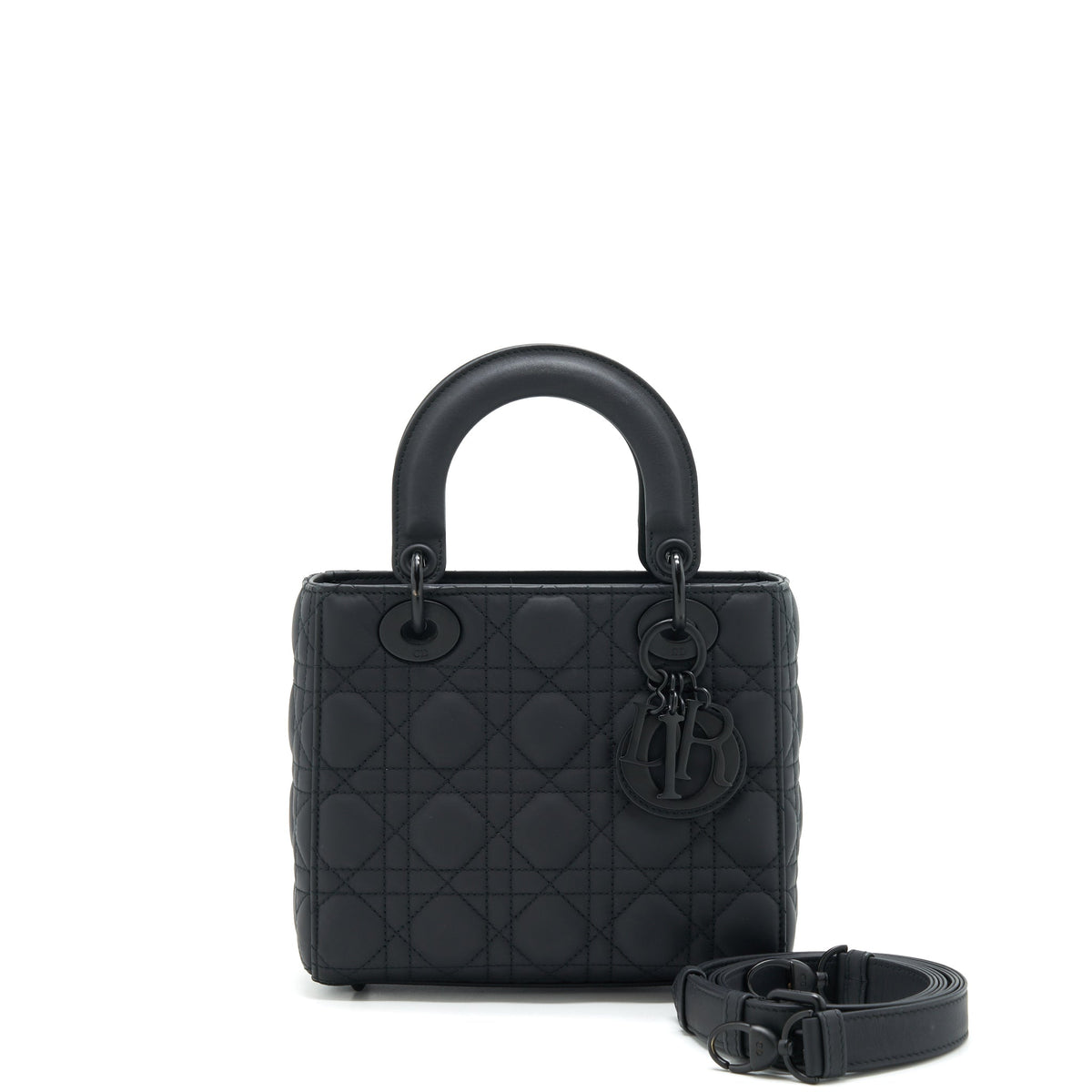 Dior Small Lady Dior Tote Purse so black Rovelle Bags