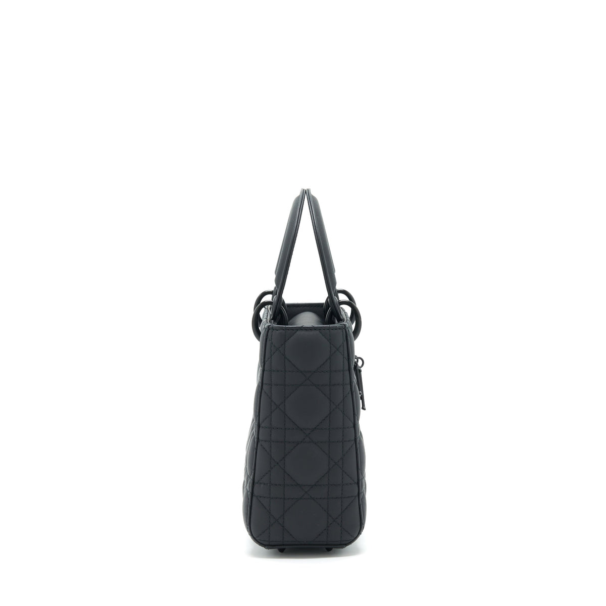 Dior Small Lady Dior Tote Purse so black Rovelle Bags