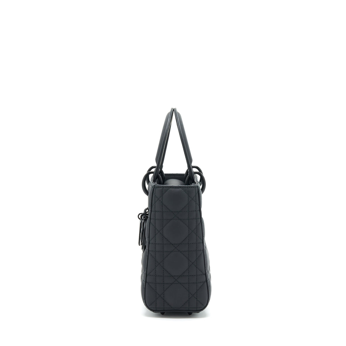 Dior Small Lady Dior Tote Purse so black Rovelle Bags