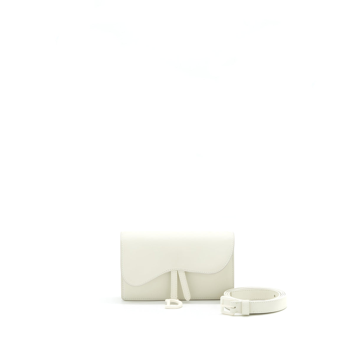 Dior Saddle Belt Pouch White Rovelle Bags