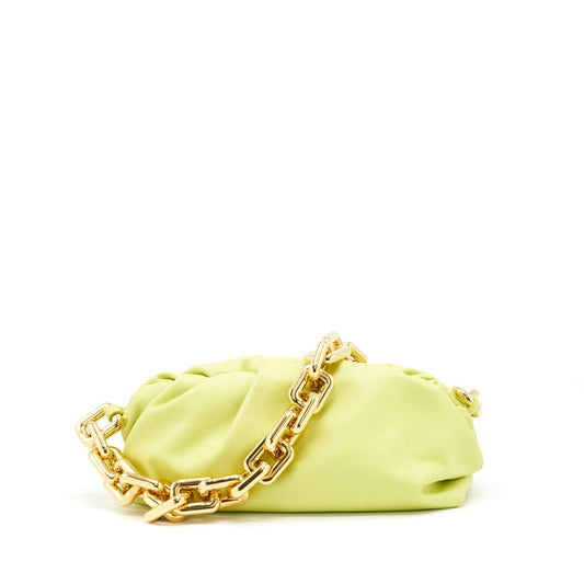 Bottega Veneta Chain Pouch Calfskin Light Green