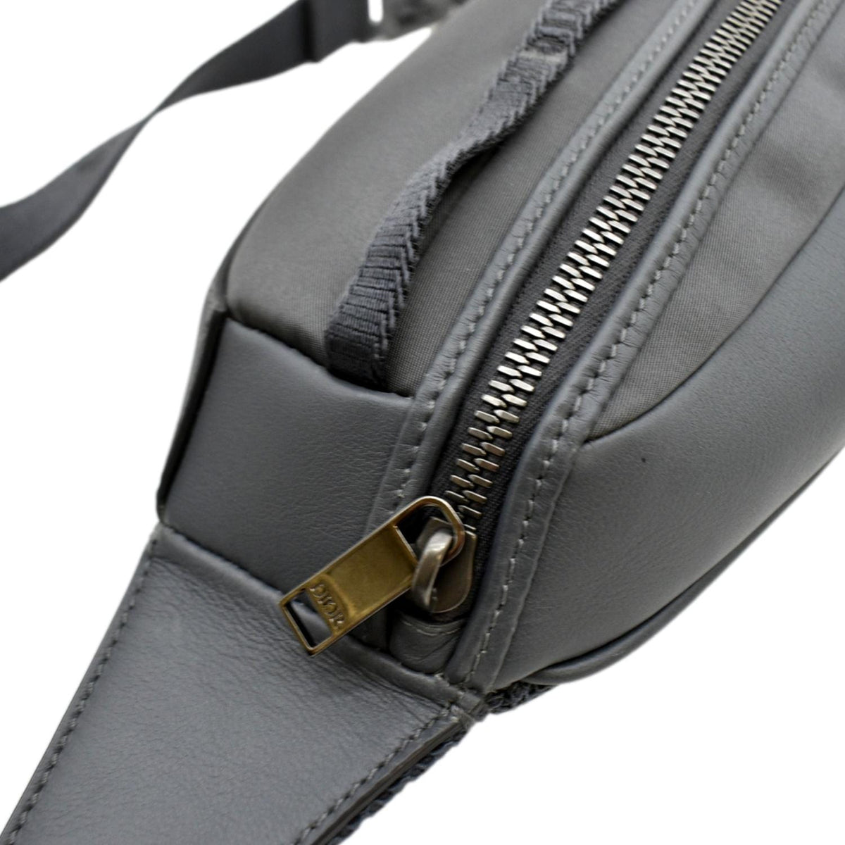 CHRISTIAN DIOR Scarab Calfskin Leather Crossbody Bag Grey Rovelle Bags