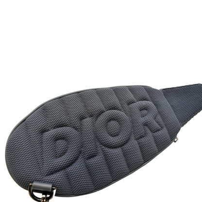 CHRISTIAN DIOR Scarab Calfskin Leather Crossbody Bag Grey Rovelle Bags