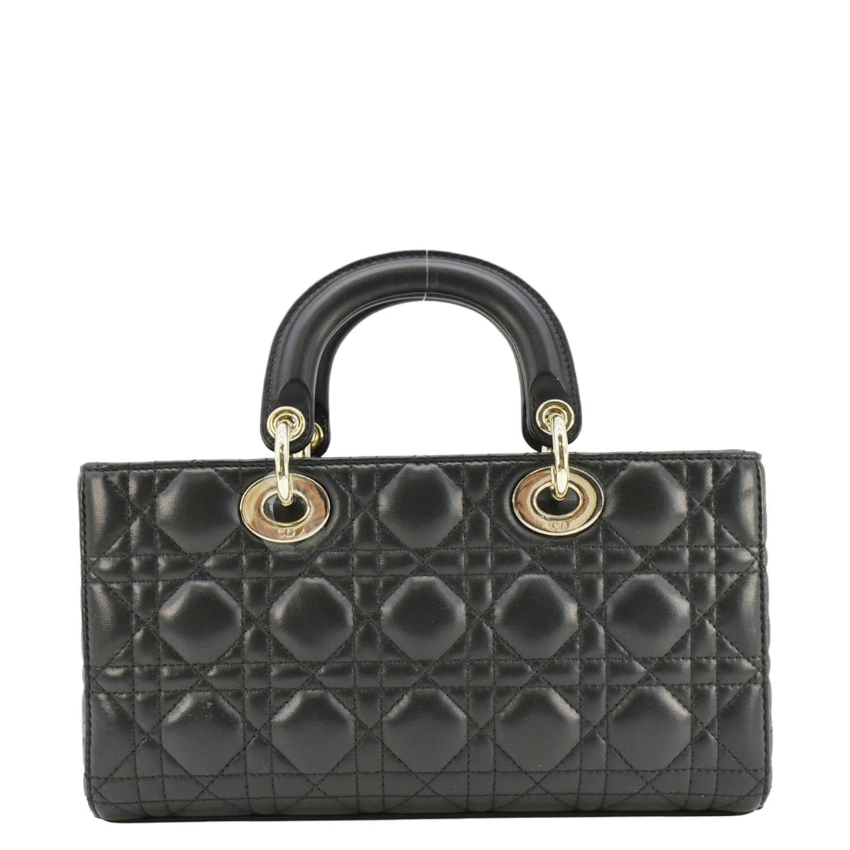 CHRISTIAN DIOR Lady D-Joy Medium Cannage Leather Shoulder Bag Black Rovelle Bags