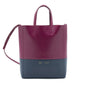 Celine Small Vertical Cabas Purse Plum/Steel blue