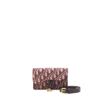 Dior Saddle Belt Pouch Red oblique Rovelle Bags