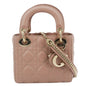 CHRISTIAN DIOR Lady Dior Mini Cannage Leather Crossbody Bag Rose Rovelle Bags