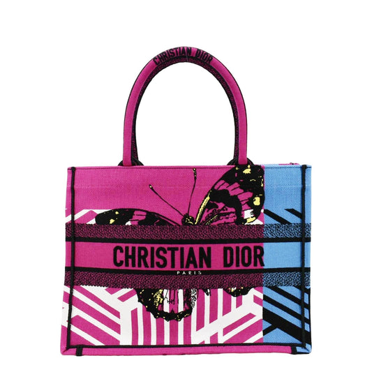 CHRISTIAN DIOR Butterfly Book Canvas Tote bag Pink Rovelle Bags