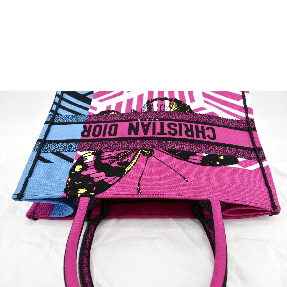 CHRISTIAN DIOR Butterfly Book Canvas Tote bag Pink Rovelle Bags