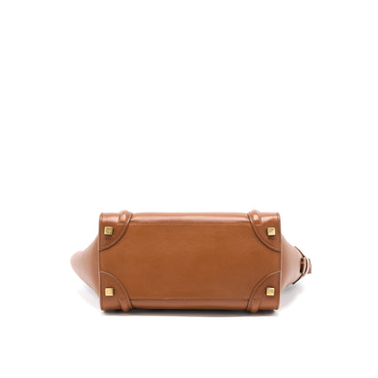Celine Micro Luggage Purse Calfskin Brown