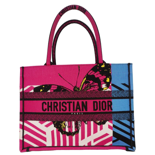 CHRISTIAN DIOR Butterfly Book Canvas Tote bag Pink Rovelle Bags