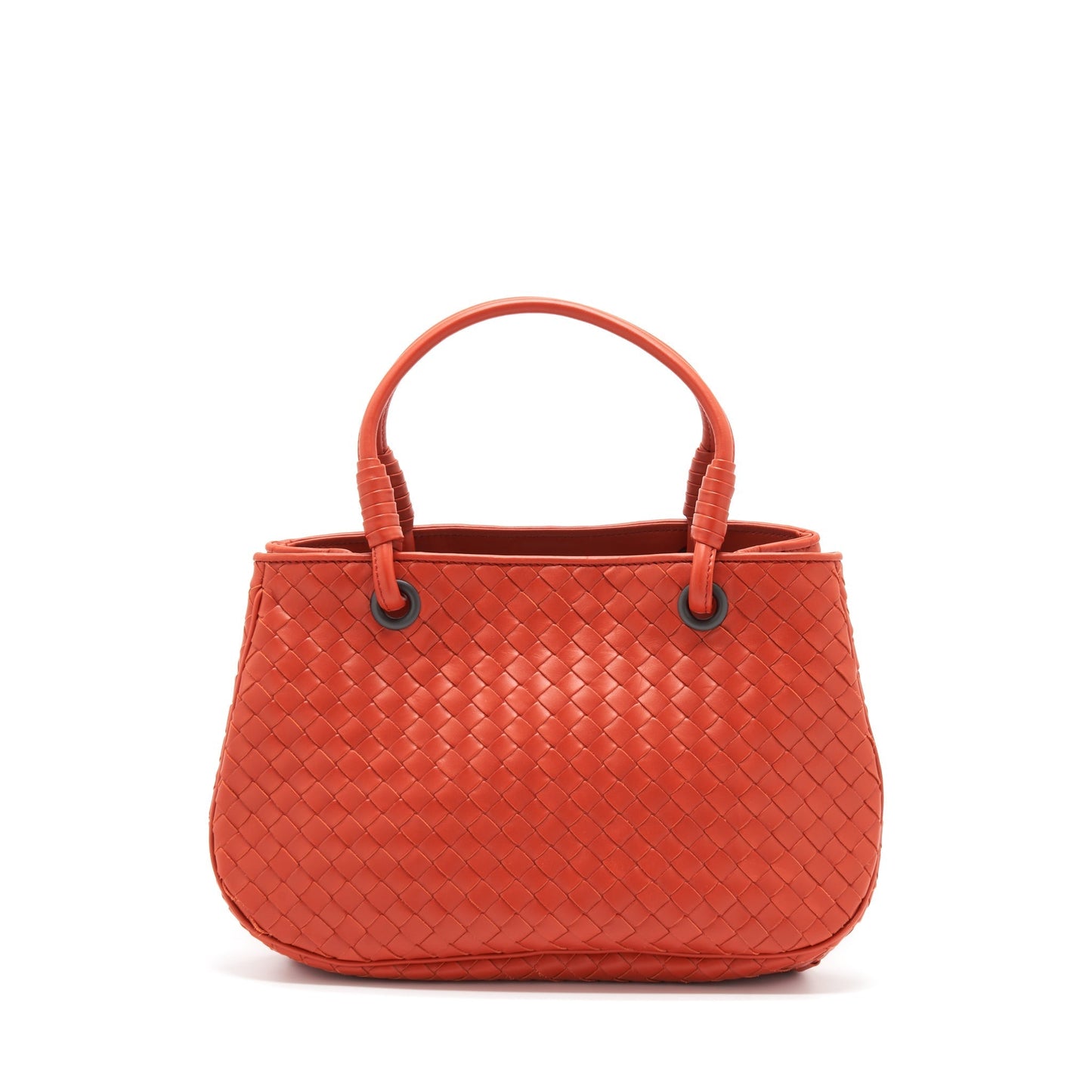 Bottega Veneta Tote Purse Orange Ruthenium Gold Hardware