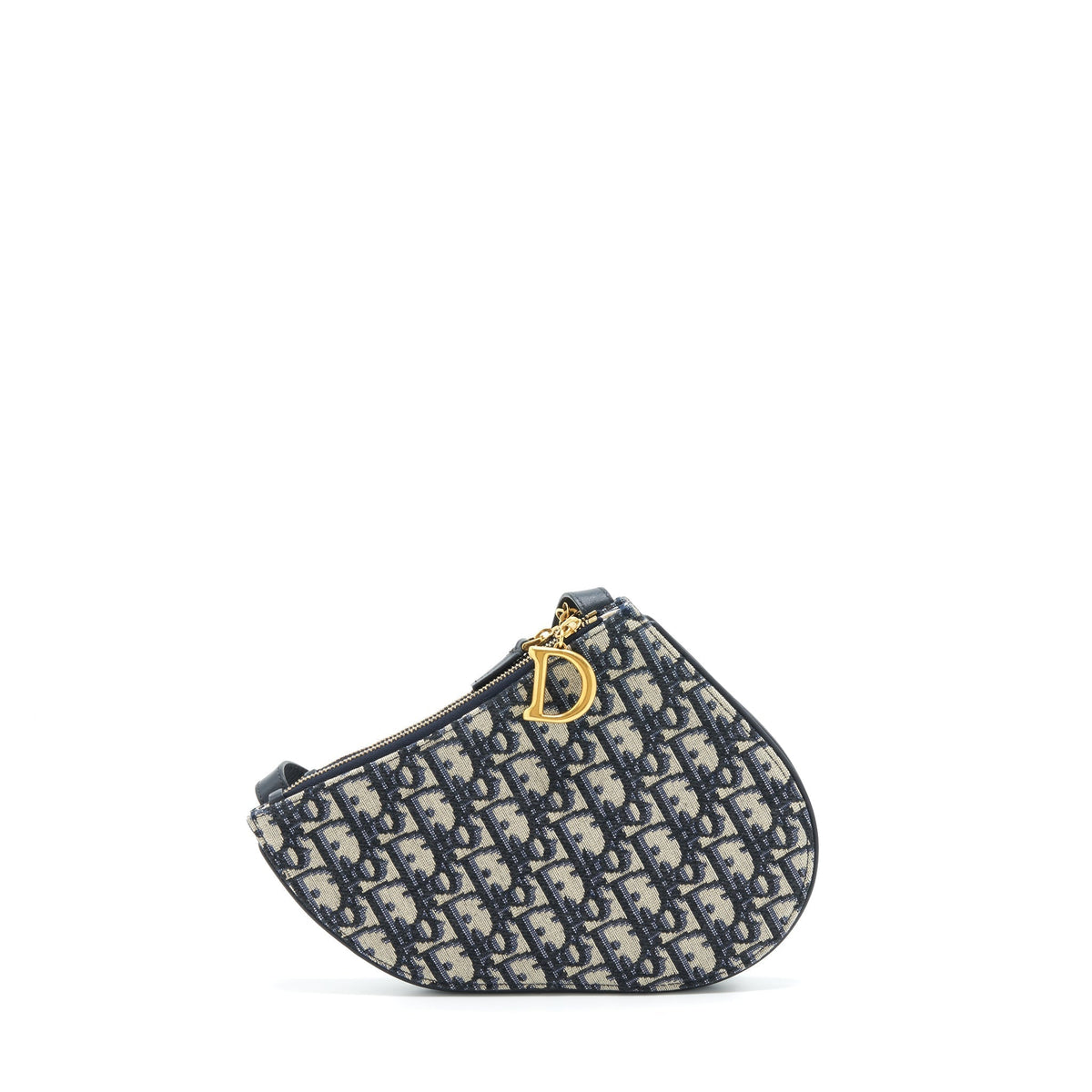 Dior Saddle Pouch Blue Oblique Canvas Rovelle Bags