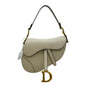 CHRISTIAN DIOR Saddle Grained Calfskin Leather Shoulder Bag Beige Rovelle Bags